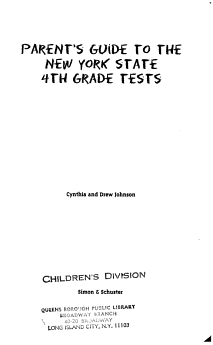 Parent's Guide to the New York State 4th Grade Tests