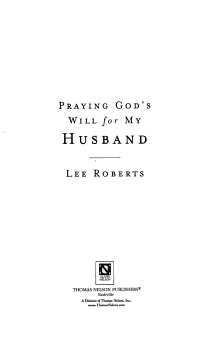 Praying God's Will for My Husband