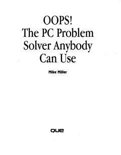 Oops! the PC Problem Solver Anybody Can Use